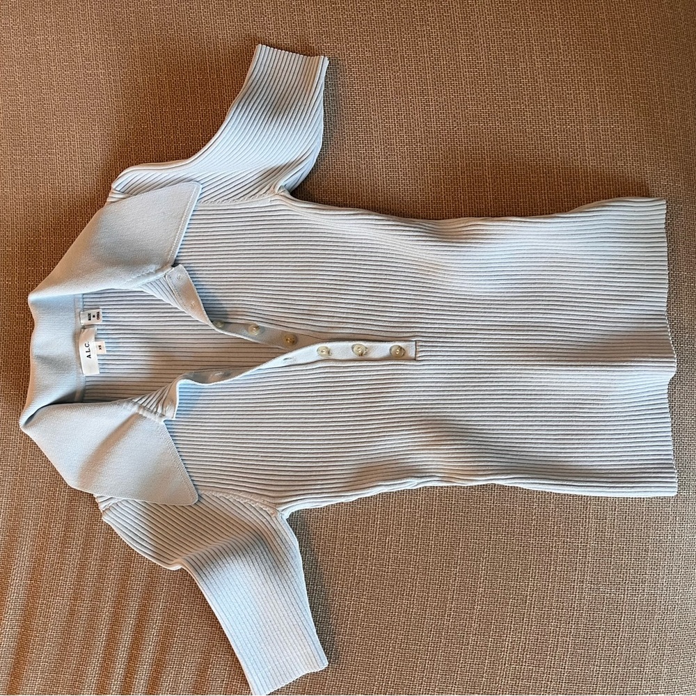 A.L.C. Light Blue Ribbed Top